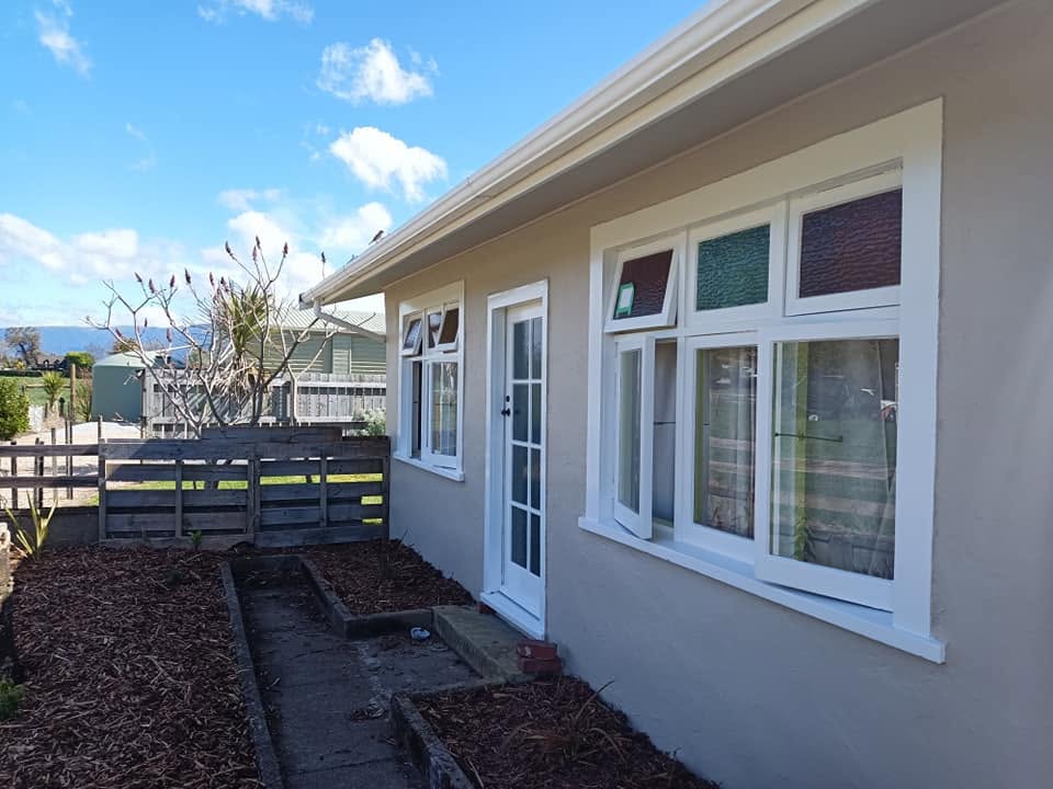 Stucco wall after painting
